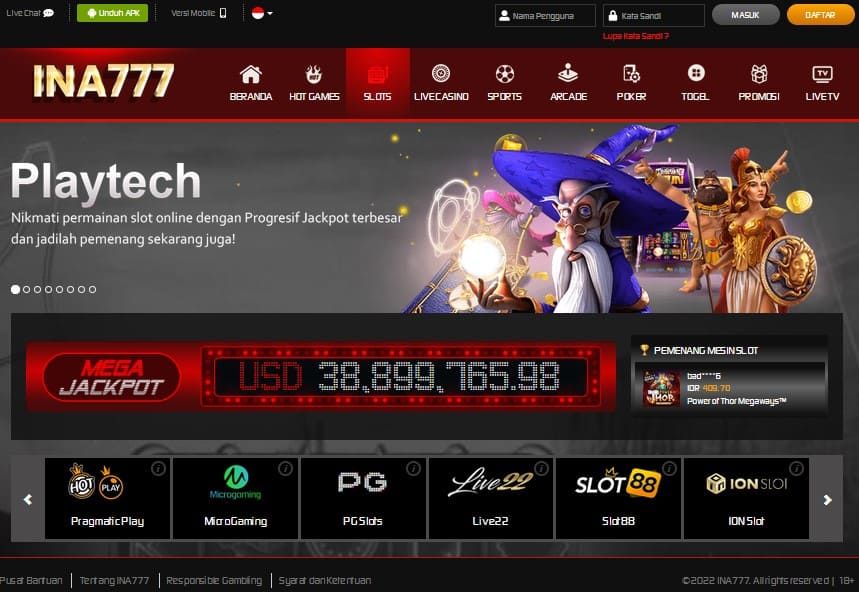 Ina777 Situs Judi Slot Online Bola Poker 88 Dan Togel Serta Live 